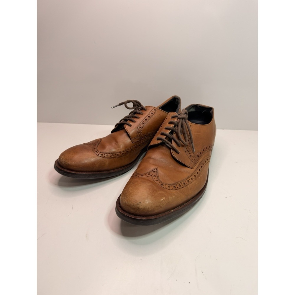 Cole Haan Brown Leather Wingtip Oxfords Men's Size 8.5 Dress Shoes
